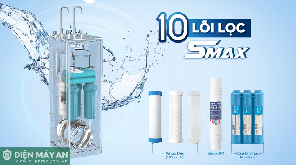 Máy lọc nước RO nóng nguội Karofi KAH-D10 10 lõi
